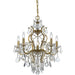 Filmore 6 Light Swarovski Strass Crystal Antique Gold Chandelier - Chandeliers