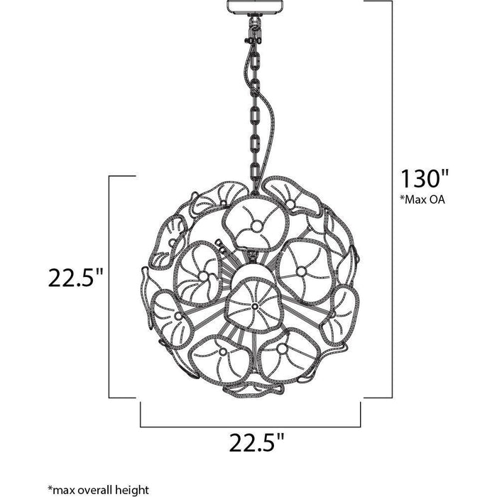 Fiori Polished Chrome Single Pendant - Pendants
