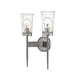 Flair Antique Nickel 2 Light Wall Sconce - Wall Sconces