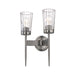 Flair Antique Nickel 2 Light Wall Sconce - Wall Sconces