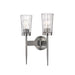 Flair Antique Nickel 2 Light Wall Sconce | theLightShop
