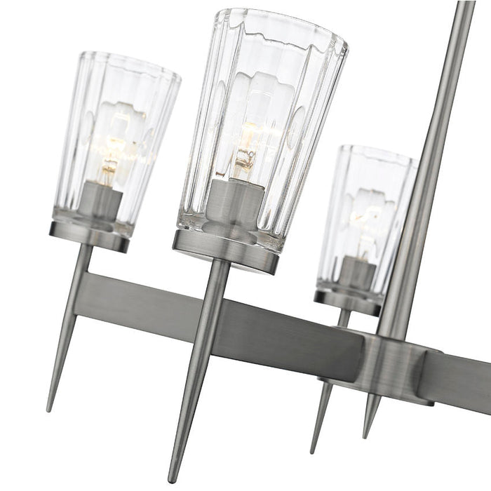 Flair Antique Nickel 5 Light Chandelier - Chandeliers