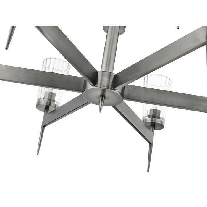 Flair Antique Nickel 9 Light Chandelier - Chandeliers