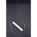 Flare Black / Soft Gold LED Single Pendant - Pendants