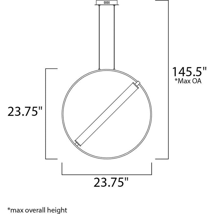 Flare Black / Soft Gold LED Single Pendant - Pendants