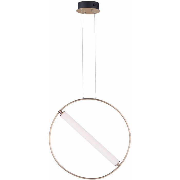 Flare Black / Soft Gold LED Single Pendant - Pendants