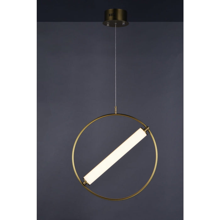 Flare Black / Soft Gold LED Single Pendant - Pendants