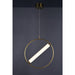 Flare Black / Soft Gold LED Single Pendant - Pendants