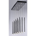 Flute Black Chrome LED Multi-Light Pendant - Pendants