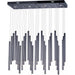 Flute Black Chrome LED Multi-Light Pendant - Pendants