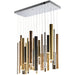 Flute Multi-Plated LED Linear Pendant - Pendants