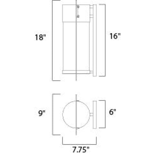 Focus Black LED Outdoor Wall Mount - Outdoor Wall Mount