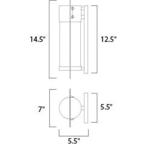 Focus Black LED Outdoor Wall Mount - Outdoor Wall Mount