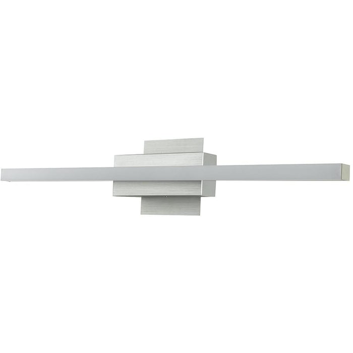 Foil Brushed Aluminum 1 Light LED Vanity Bath - Vanity Bath