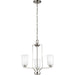 Franport Brushed Nickel Chandelier - Chandeliers