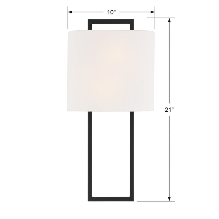 Fremont 1 Light Black Forged Wall Mount - Wall Sconces
