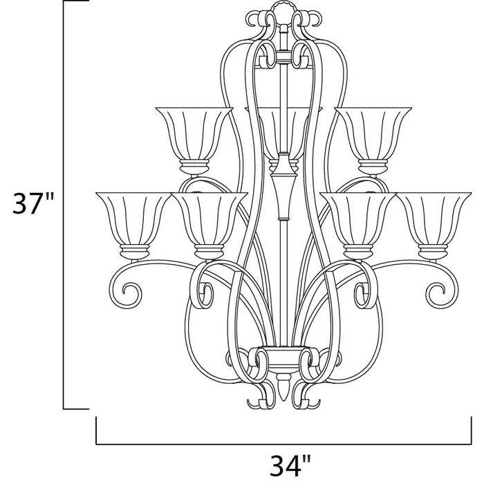 Fremont Platinum Dusk Chandelier - Chandeliers