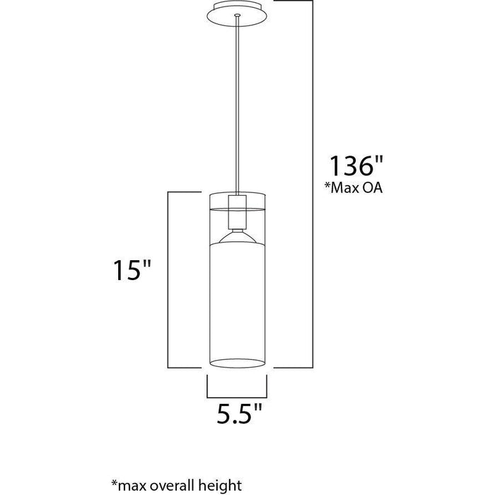 Frost Polished Chrome Single Pendant - Pendants