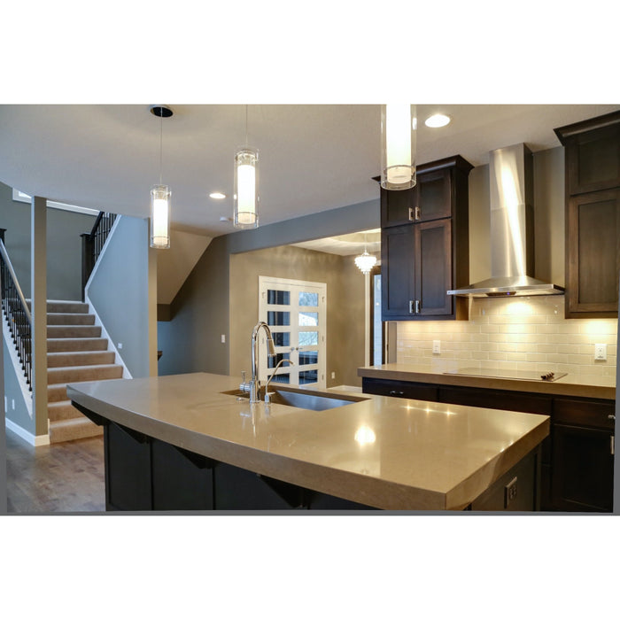 Frost Polished Chrome Single Pendant - Pendants