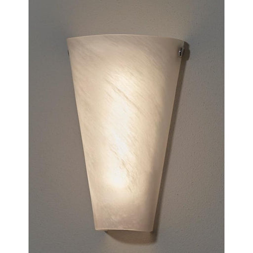Frosted Marble Glass Conical Wireless Battery Operated LED Wall Sconce - Wireless Wall Sconce