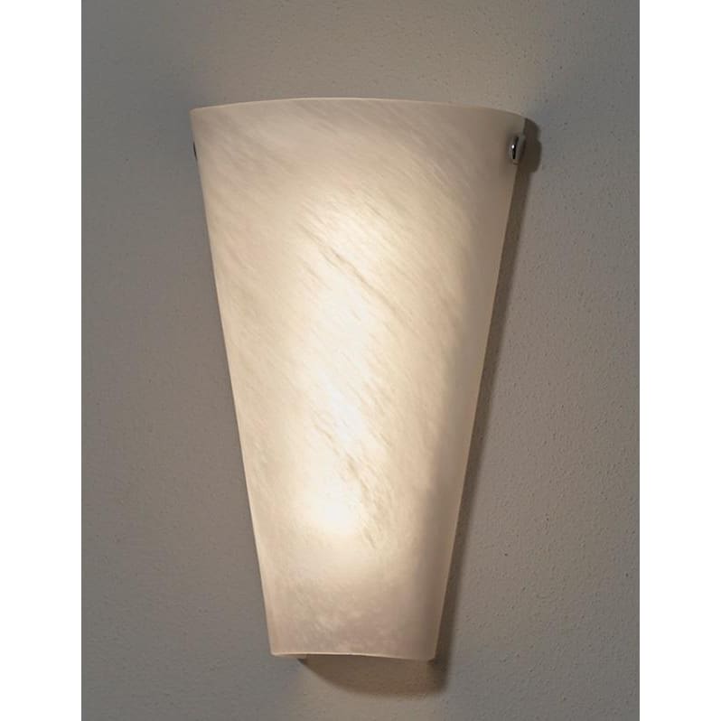 Frosted Marble Glass Conical Wireless Battery Operated LED Wall Sconce - Wireless Wall Sconce
