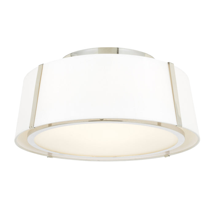 Fulton 3 Light Polished Nickel Ceiling Mount - Semi-Flushmounts