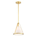 Fulton Antique Gold 1 Light Pendant Crystorama FUL-900-GA