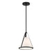 Fulton Black 1 Light Pendant Crystorama FUL-900-BK
