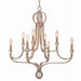 Garland 8 Light Crystal Bead Distressed Twilight Chandelier - Chandeliers