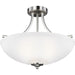 Geary Brushed Nickel LED Semi-Flush Mount Convertible Pendant - Pendants