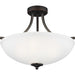 Geary Burnt Sienna Semi-Flush Mount Convertible Pendant - Pendants
