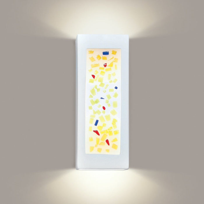 Gemstones Satin White Wall Sconce - Wall Sconce
