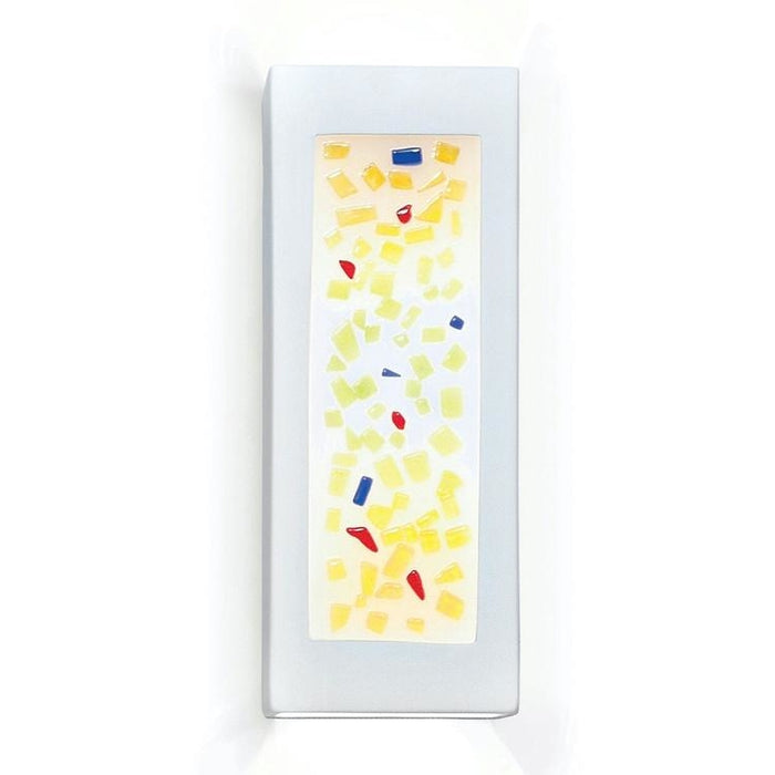 Gemstones Satin White Wall Sconce - Wall Sconce