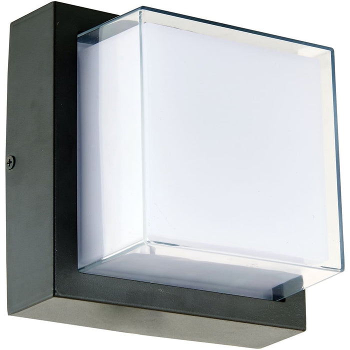 Geo Matte Black 1 Light LED Outdoor Wall Sconce - Outdoor Wall Sconces