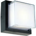 Geo Matte Black 1 Light LED Outdoor Wall Sconce - Outdoor Wall Sconces