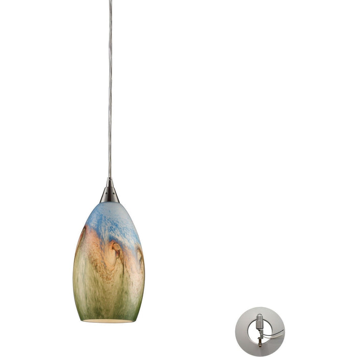 Geologic Satin Nickel Mini Pendant - Mini-Pendants