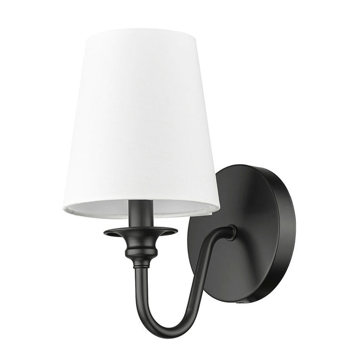 Gianna Matte Black 1 Light Wall Sconce Z-Lite 7509-1S-MB | theLightShop