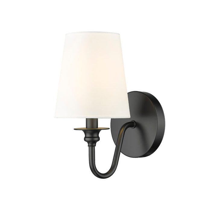 Gianna Matte Black 1 Light Wall Sconce Z-Lite 7509-1S-MB | theLightShop