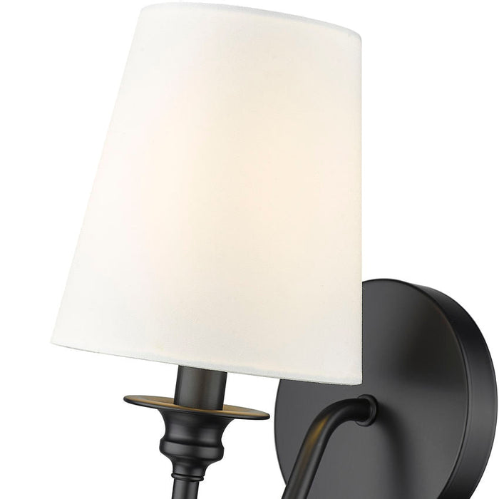 Gianna Matte Black 1 Light Wall Sconce Z-Lite 7509-1S-MB | theLightShop
