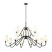Gianna Matte Black 12 Light Chandelier Z-Lite 7509-12-60MB | theLightShop