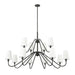 Gianna Matte Black 12 Light Chandelier Z-Lite 7509-12-60MB | theLightShop