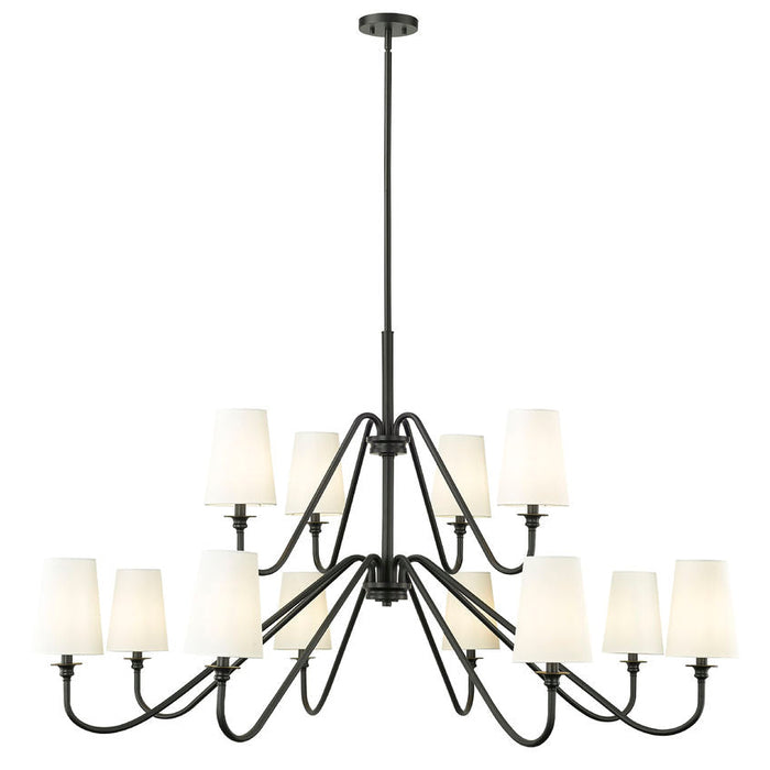Gianna Matte Black 12 Light Chandelier Z-Lite 7509-12-60MB | theLightShop