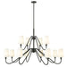Gianna Matte Black 12 Light Chandelier Z-Lite 7509-12-60MB | theLightShop