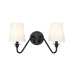 Gianna Matte Black 2 Light Wall Sconce Z-Lite 7509-2S-MB | theLightShop