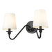 Gianna Matte Black 2 Light Wall Sconce Z-Lite 7509-2S-MB | theLightShop
