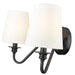 Gianna Matte Black 2 Light Wall Sconce Z-Lite 7509-2S-MB | theLightShop