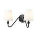Gianna Matte Black 2 Light Wall Sconce Z-Lite 7509-2S-MB | theLightShop