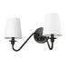 Gianna Matte Black 2 Light Wall Sconce Z-Lite 7509-2S-MB | theLightShop