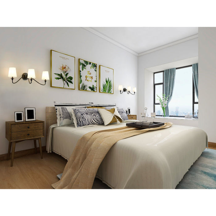 Gianna Matte Black 3 Light Wall Sconce Z-Lite 7509-3S-MB | theLightShop