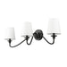 Gianna Matte Black 3 Light Wall Sconce Z-Lite 7509-3S-MB | theLightShop